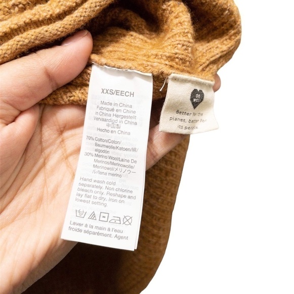 Madewell Striped Roll-Trim Waffle Pullover Sweater - Picture 6 of 7